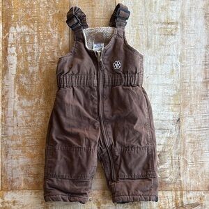 Berne Brown Infant Bib Overalls 18m